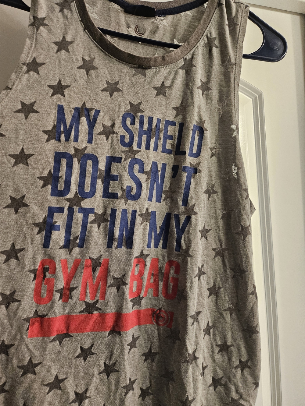 Her Universe Grey Tank Top with Blue & Red Graphic